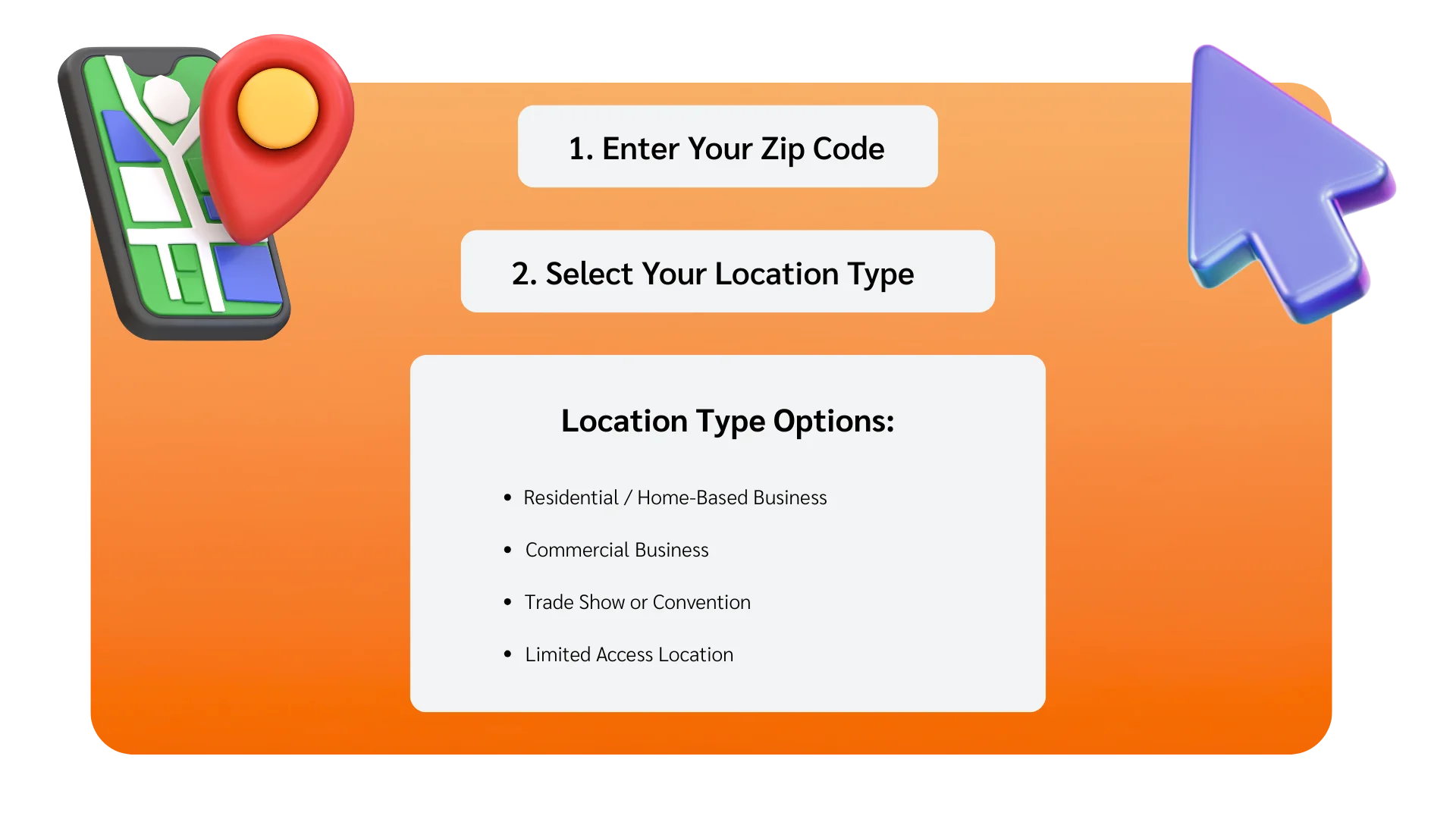 step one and step to getting a quote inforgraphic