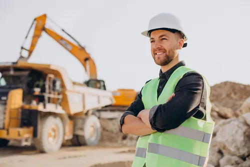 mining worker on site