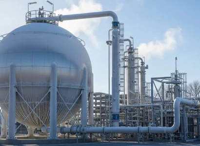 AI image of a gas/oil refinery