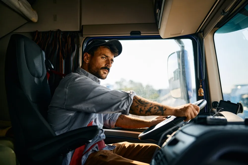 trucker driving