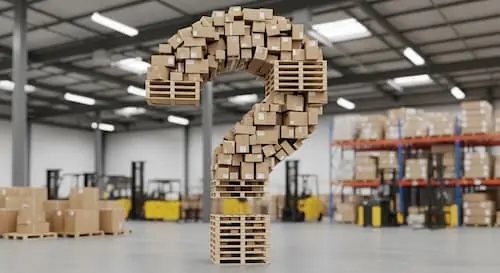 Are Your Shipments Ready for Peak Season question mark made of packages floating in a warehouse PREVIEW VERSION