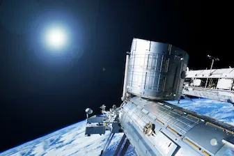 Shipments for Space COMP international space station over earth