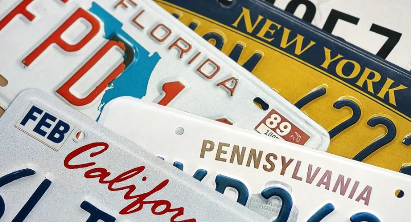 various american license plates