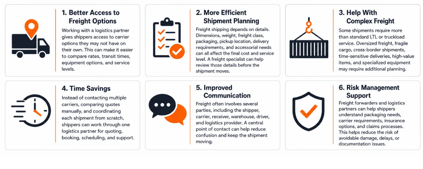 benefits of working with a freight shipping partner