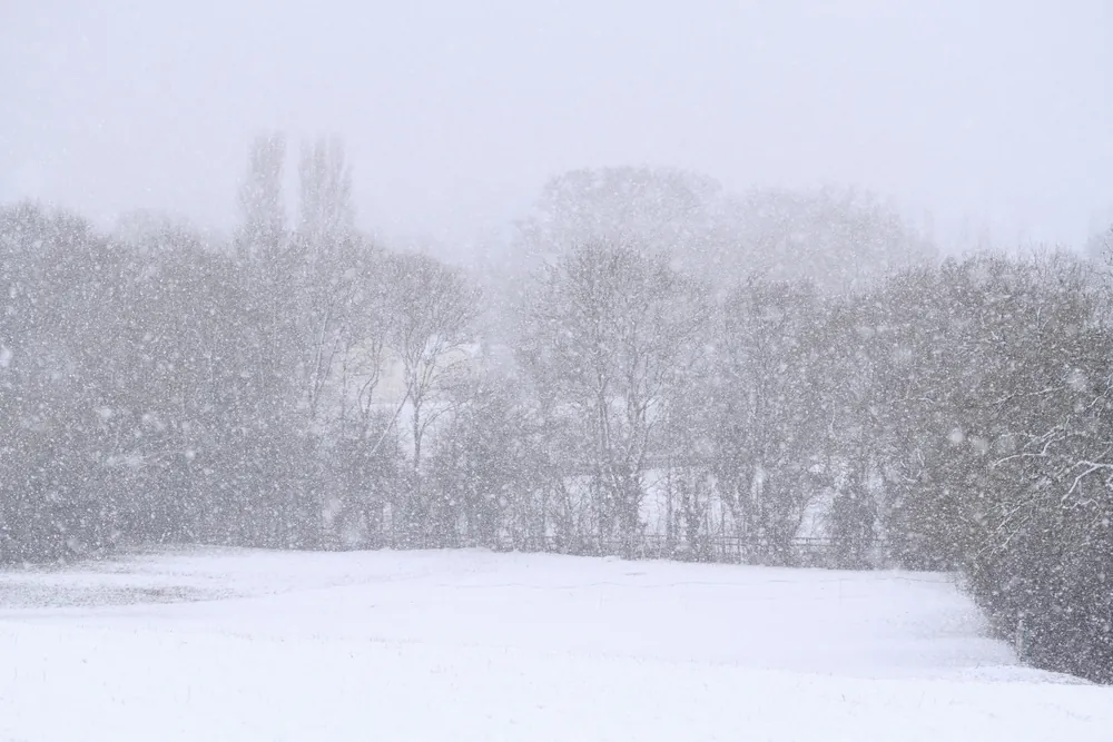 heavy winter snow blizzard