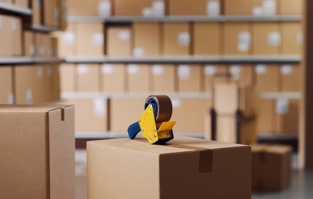 tape roll on box