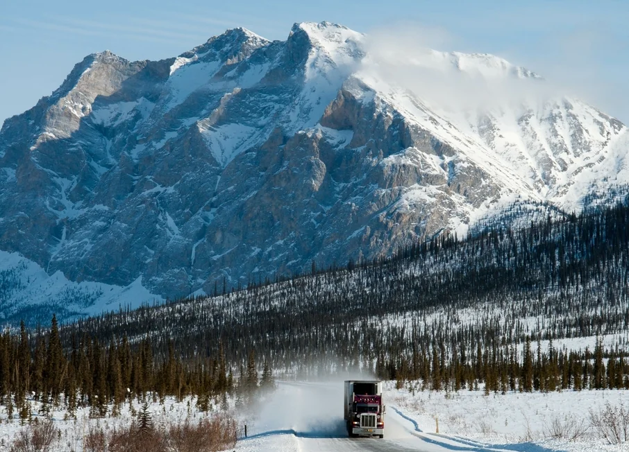 CROP truck driving on dalton highway