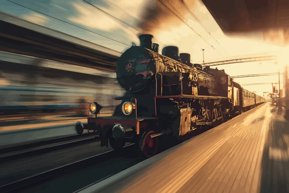 train on rail