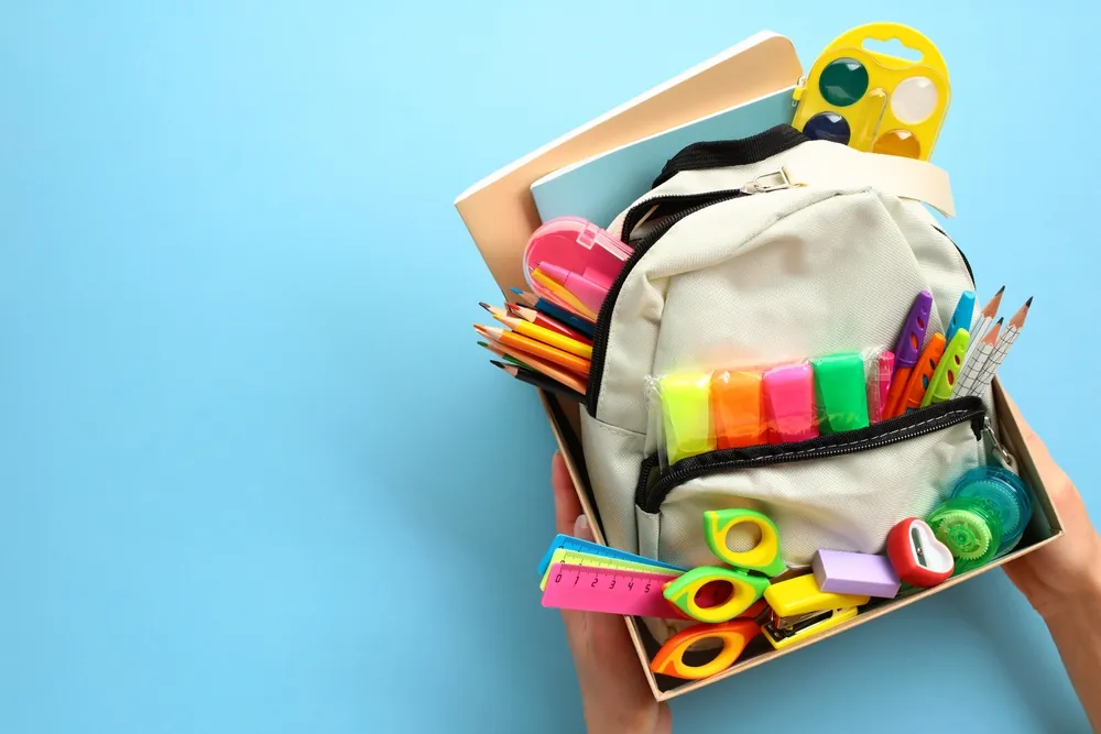 school supplies shipping in a box