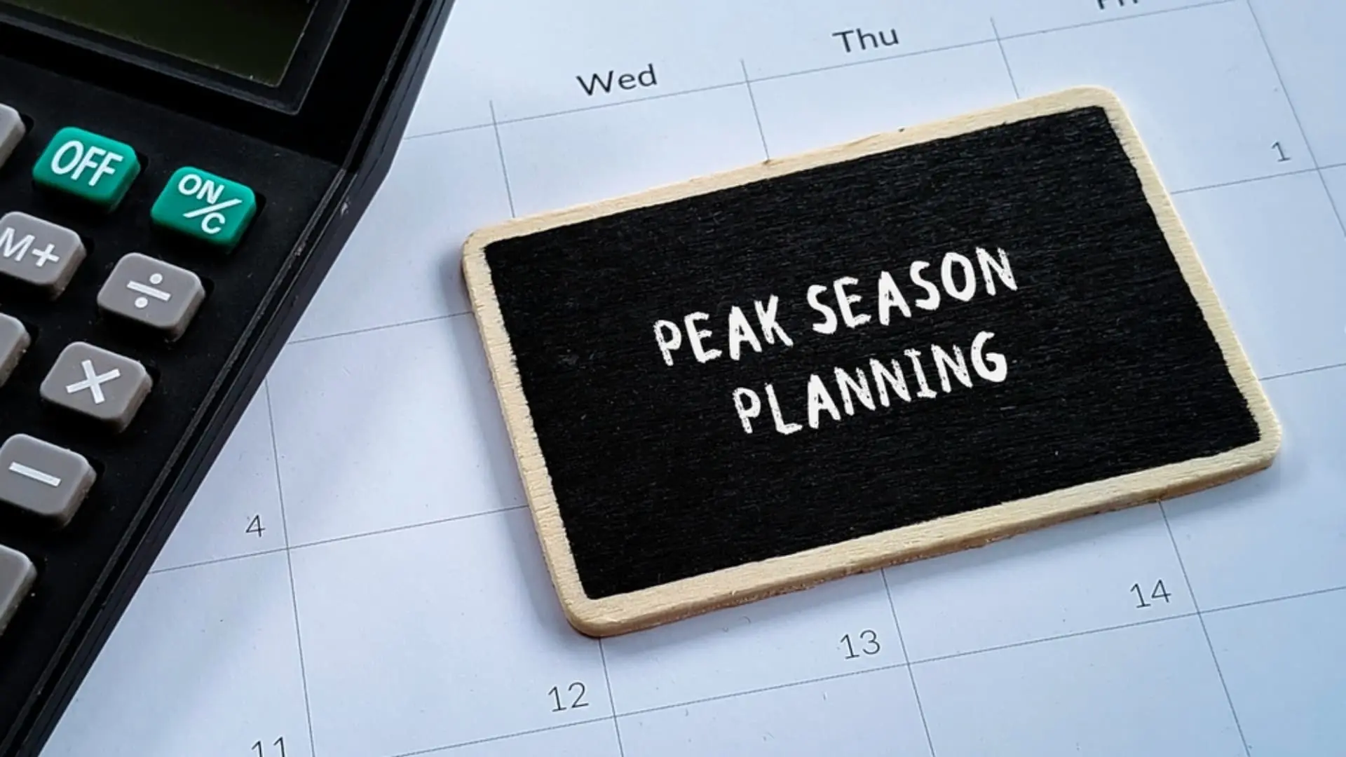 peak season planning calendar